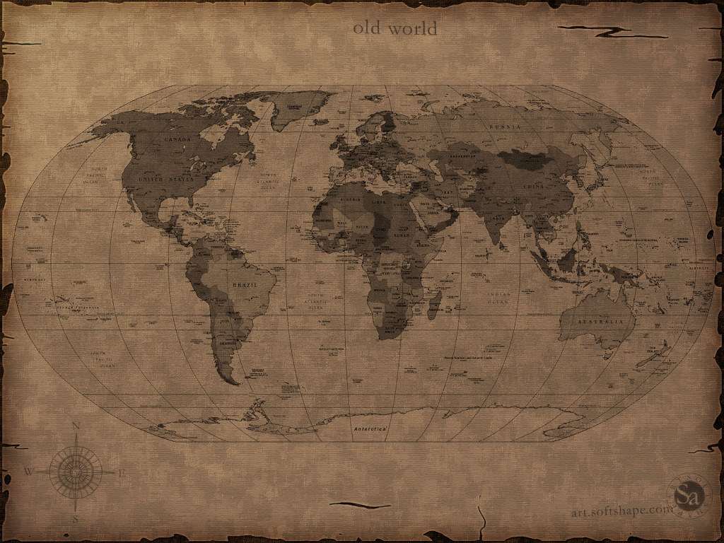 Old World Map 1024x768 pixel Popular HD Wallpaper 29338