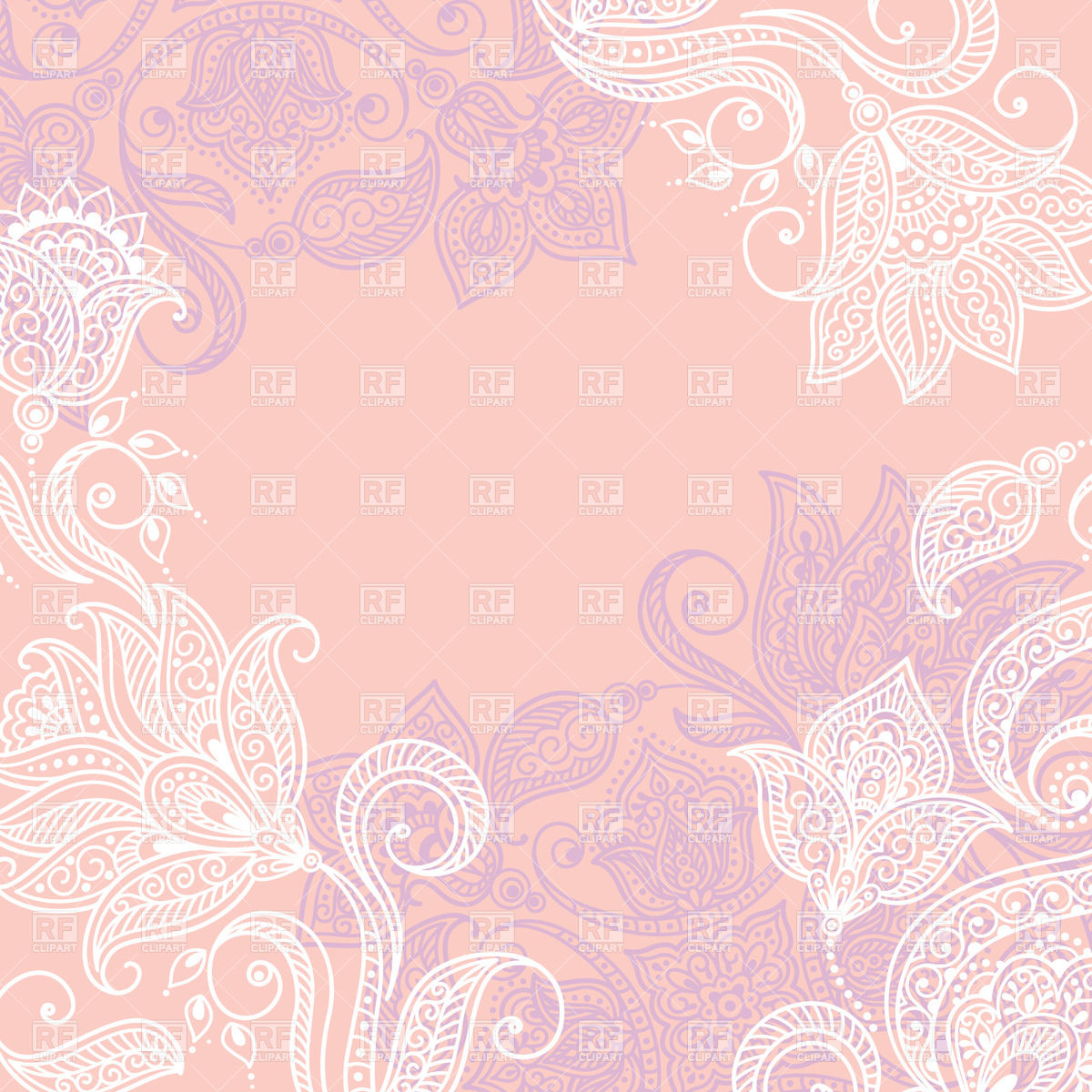 Light Floral Ethnic Ornament Vector Image Of Background Textures
