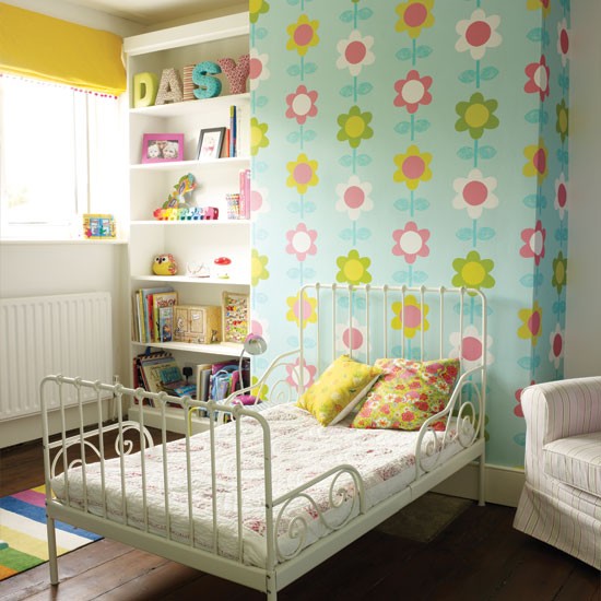 Modern floral girl s bedroom