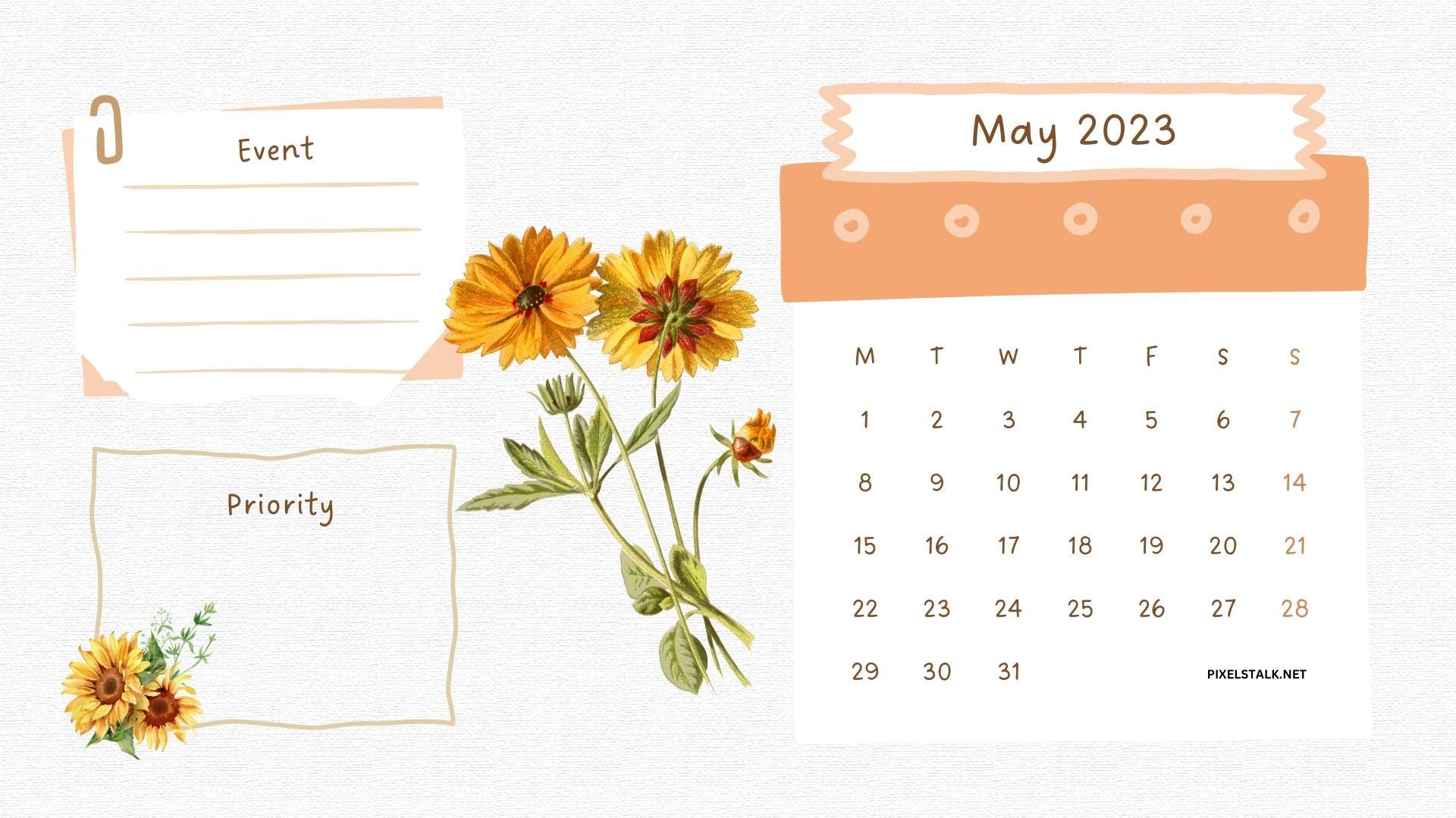 May 2023 Calendar Desktop Wallpapers