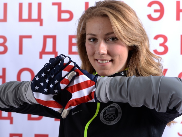 American Skier Mikaela Shiffrin Gold Medalist Wallpaper