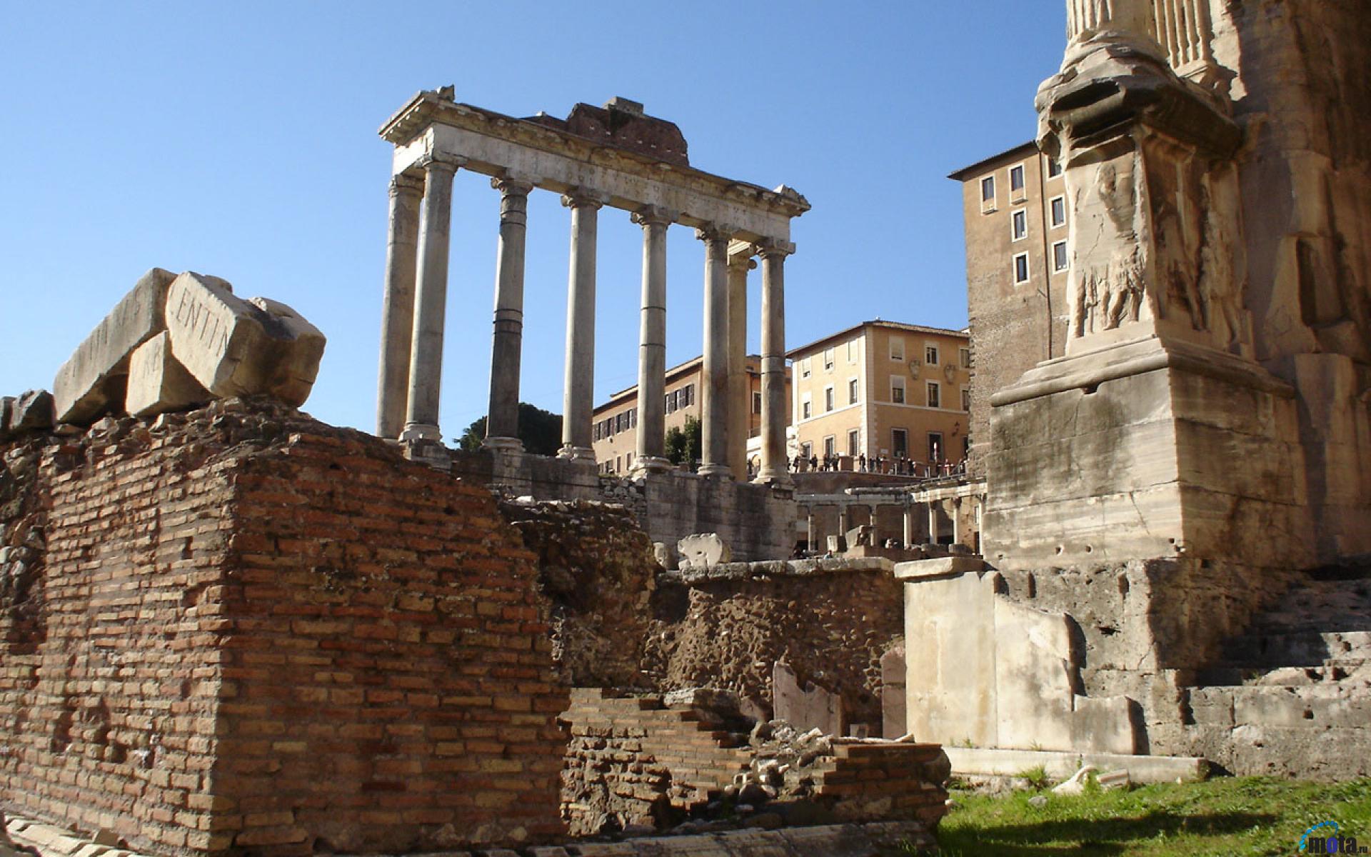 Download wallpaper Roman ruins Italy