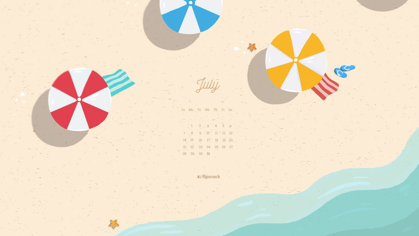 Free July 2019 wallpaper calendar   Flipsnack Blog 1366x768