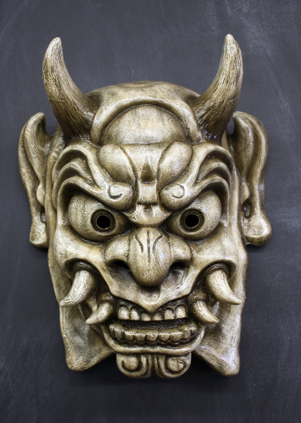 Oni Mask In Antique White By Faust And Pany