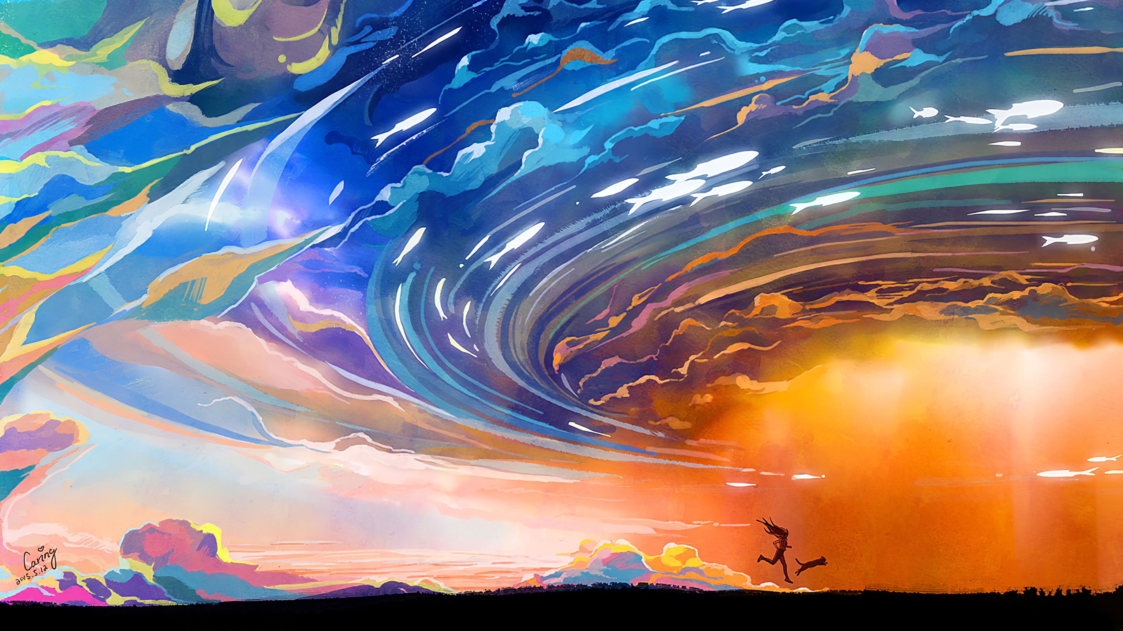 Running In Storm 4k Wallpaper HD Artist Image Photos And