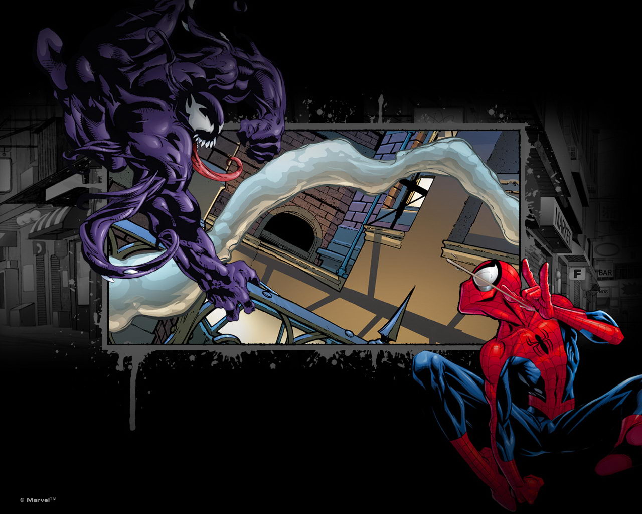 Good Vs Evil Standard Wallpaper Spiderman Venom Ultimate
