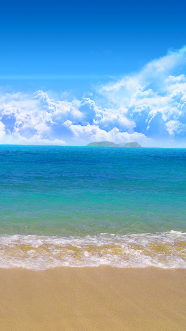 Sea And Beach iPhone 5s Wallpaper iPad