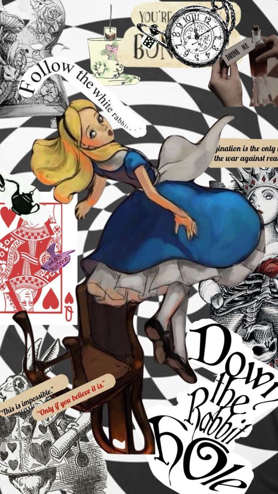 Pin De Sue Mc Em Alice In Wonderland Wallpaper