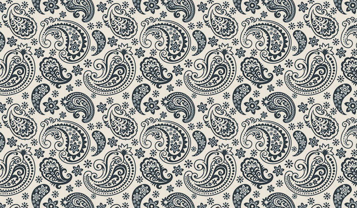 Paisley Wallpaper Patterned Custom Made By Ink