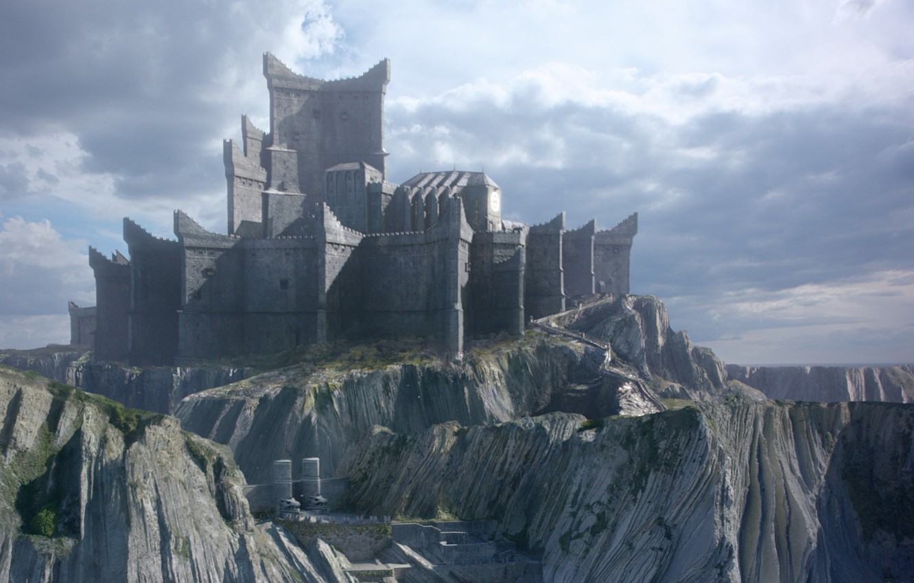 Wallpaper mountains castle fortress Dragonstone Game Of
