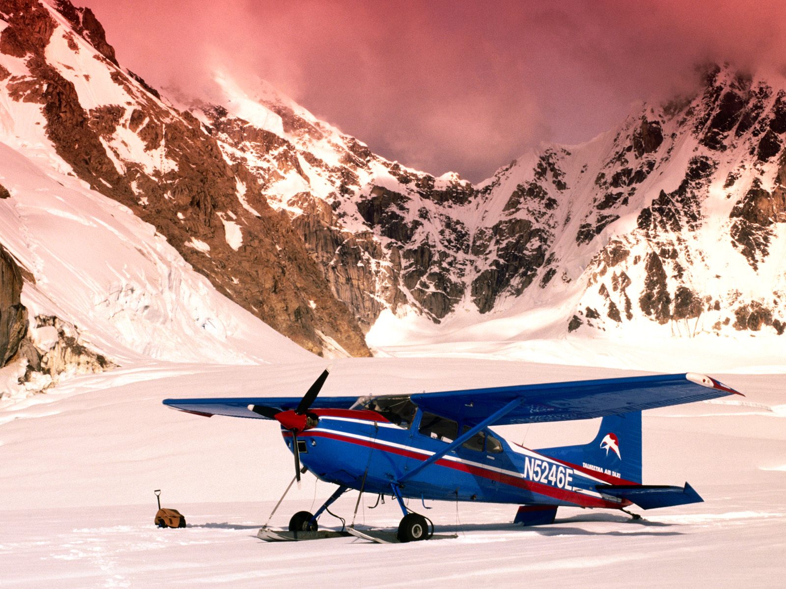 Cessna Ski Plane Mount Mckinley Alaska Aircraft Wallpaper