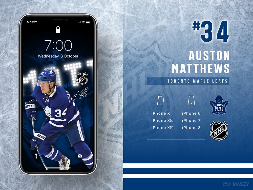 Auston Matthews Toronto Maple Leafs iPhone Wallpaper
