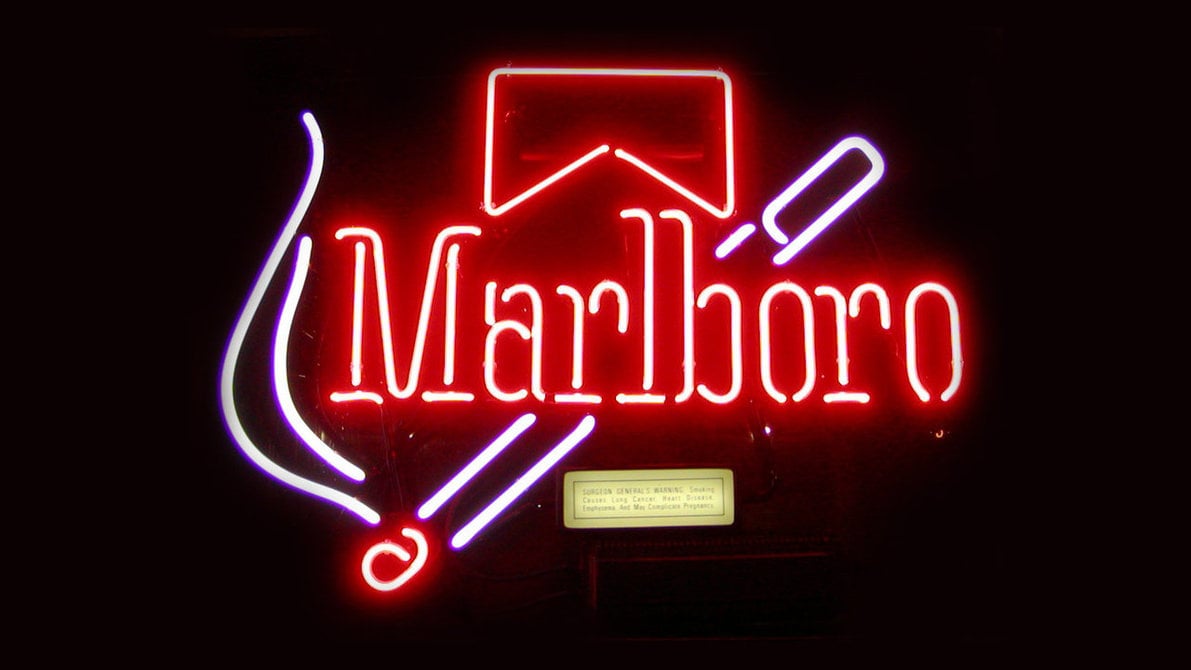 Marlboro Old School Neon Sign HD Wallpaper by TouchOfGrey on