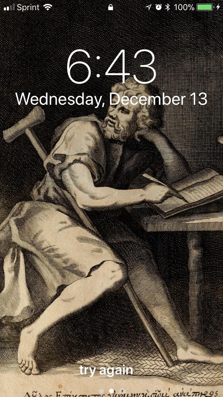 Epictetus As My Wallpaper Makes Me Remember To Be Stoic Every Time
