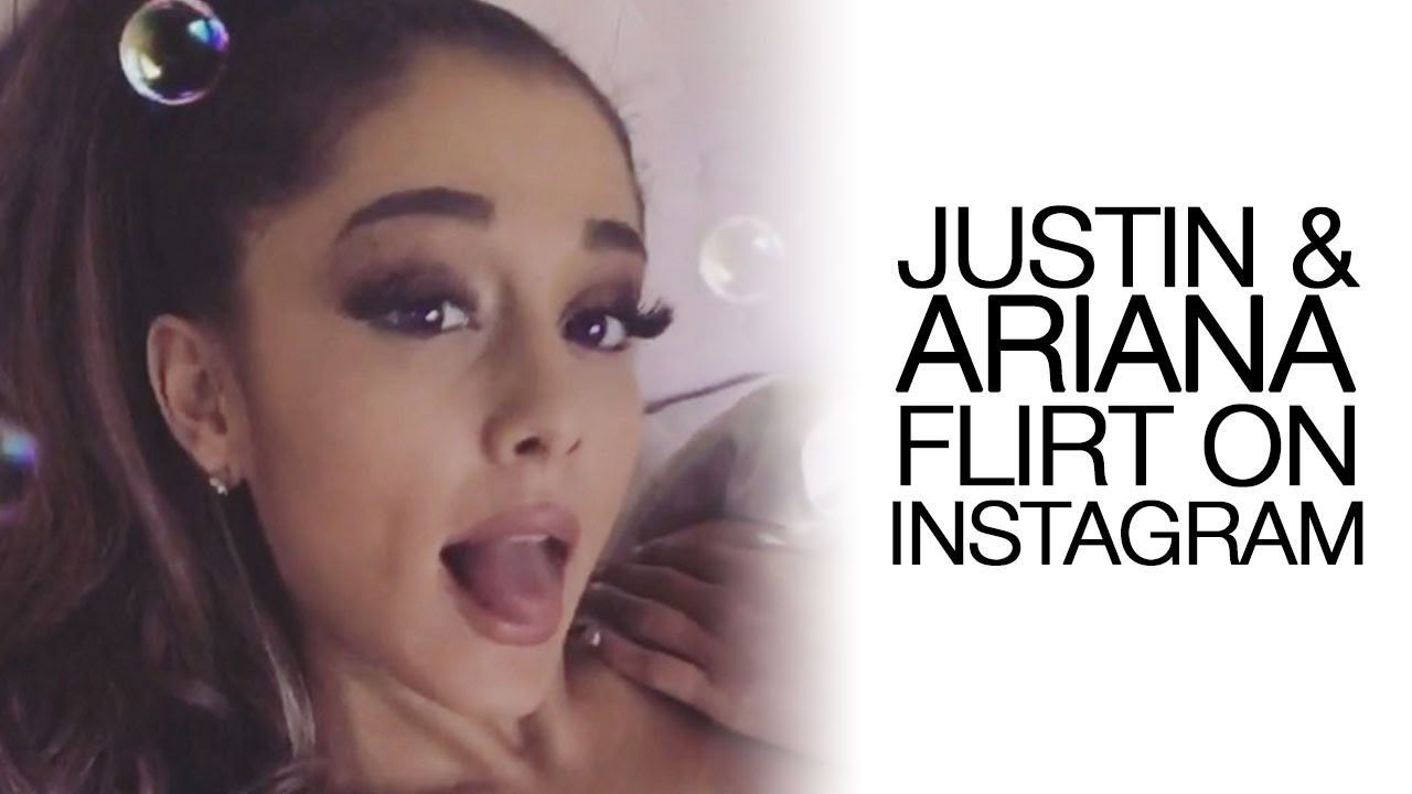Justin Bieber Ariana Grande Flirt On Instagram With