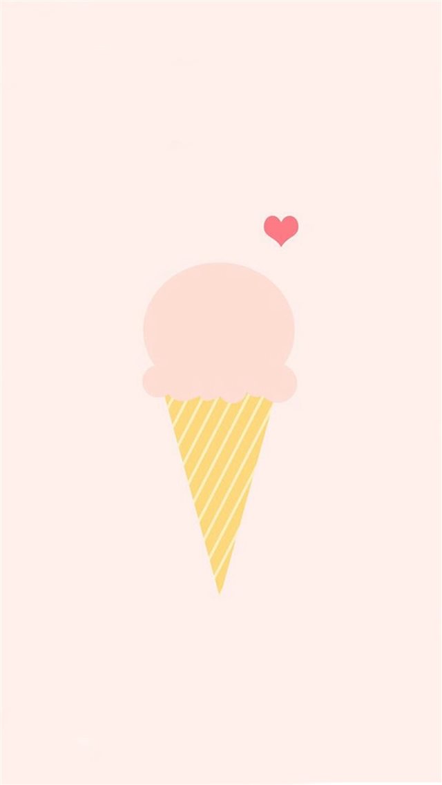 Ice Cream Love Pink Illustration iPhone 8 Wallpapers Free Download
