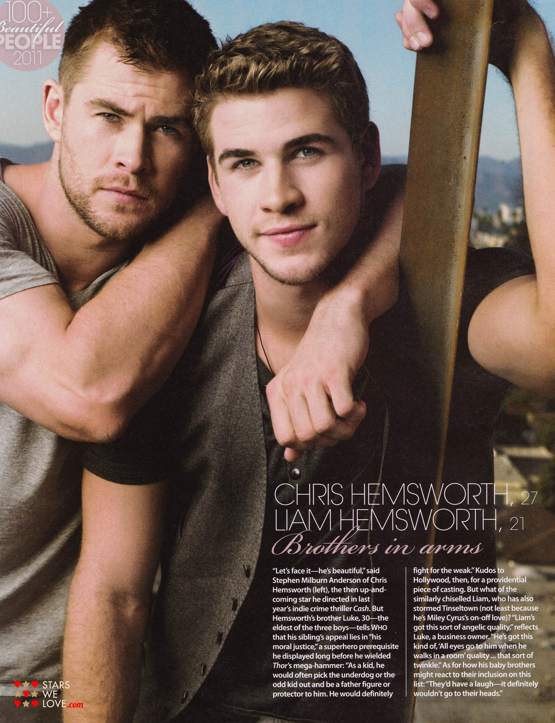 Liam Hemsworth And Chris HD Wallpaper Background Image