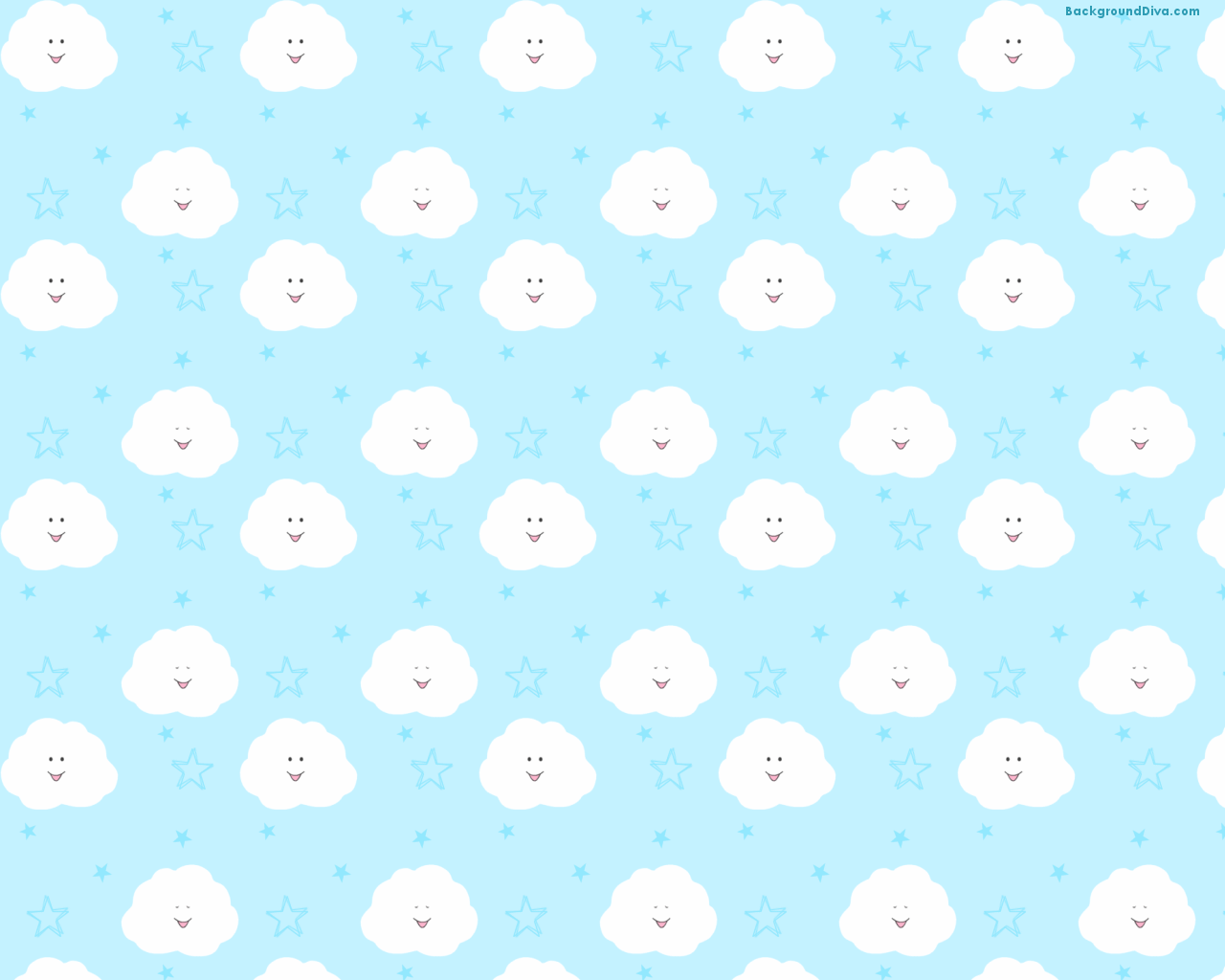 Seamless Pattern Stars Moon And Clouds Kawaii Wallpaper On Blue  Background Baby Cute Pastel Colors Vector Illustration Royalty Free SVG  Cliparts Vectors And Stock Illustration Image 134432398
