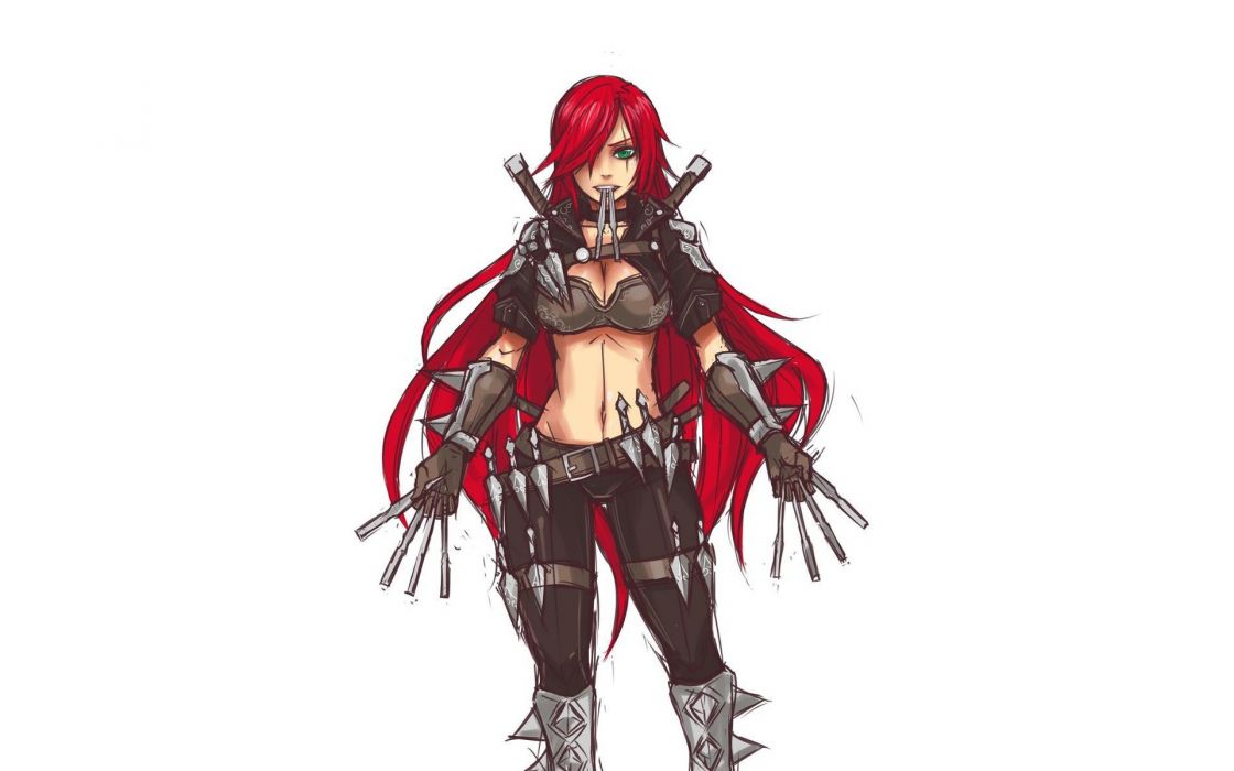 Video Games Redheads League Of Legends Long Hair Weapons Green