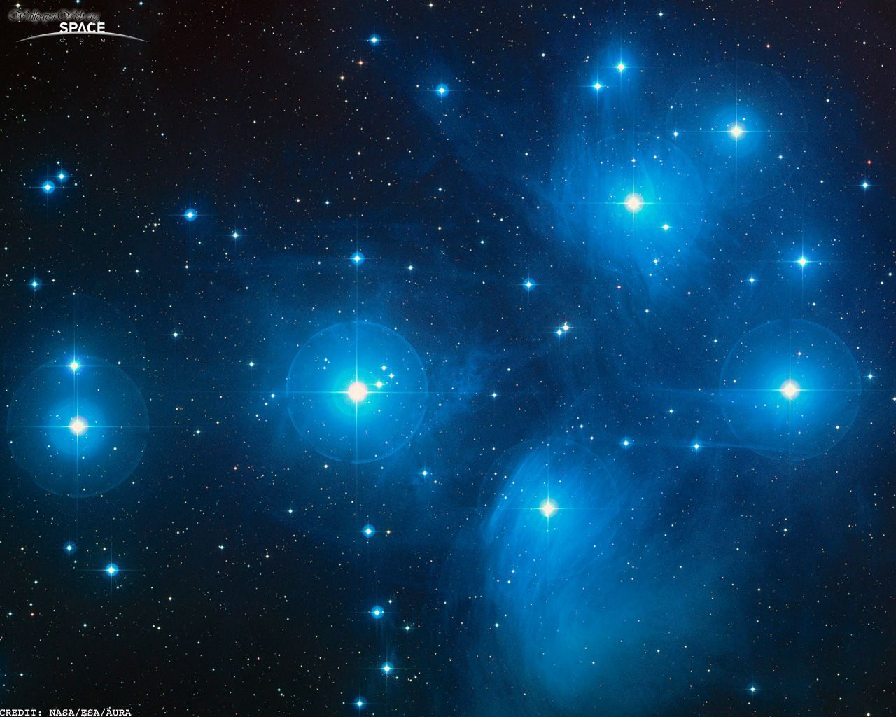 Space Pleiades Seen With Hubble Desktop Wallpaper Nr