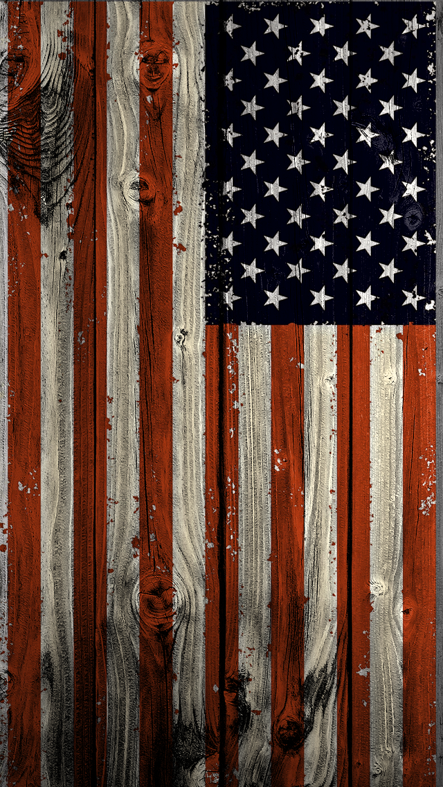 Us Wooden Flag iPhone 5s Wallpaper iPad