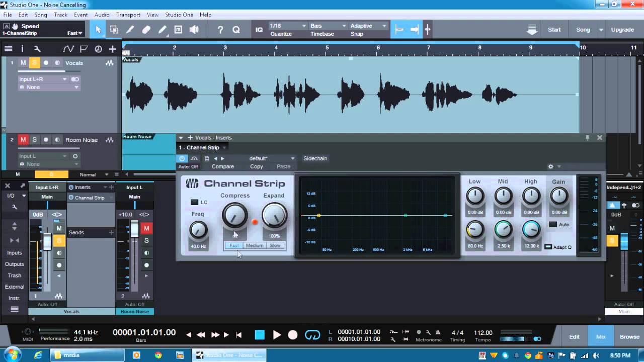 How To Reduce Room Noise Of Microphone Recordings With Studio One