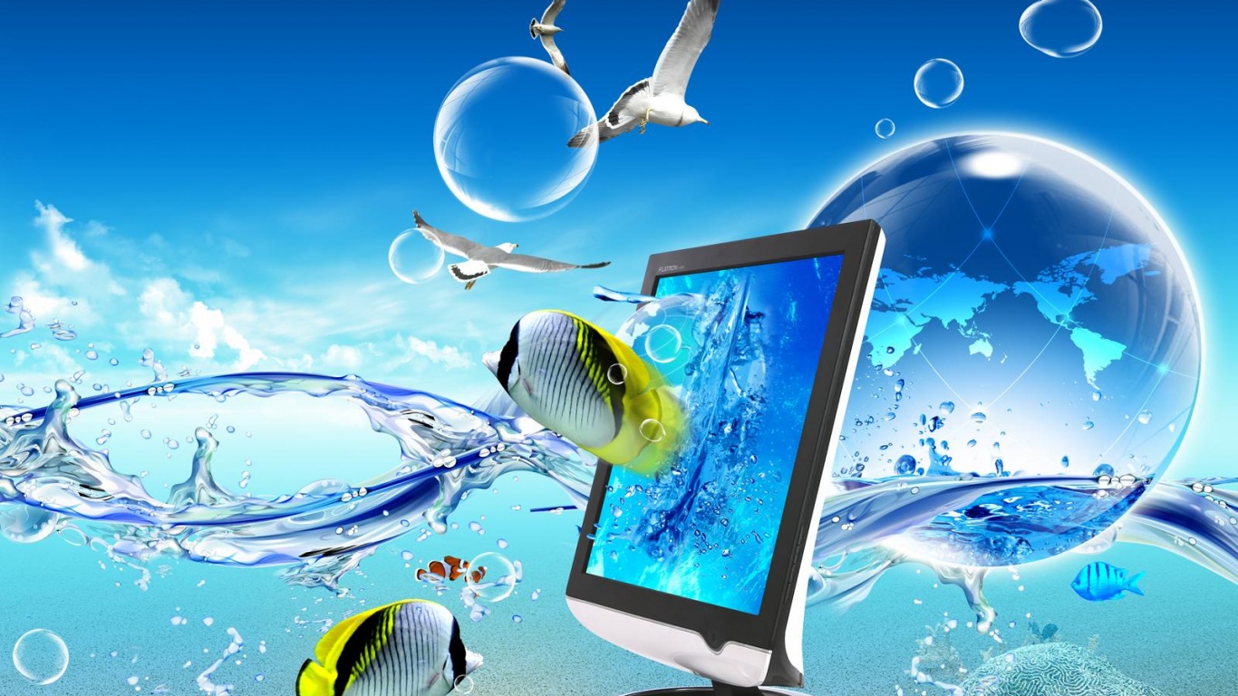 3d Waves Desktop Pc And Mac Wallpaper