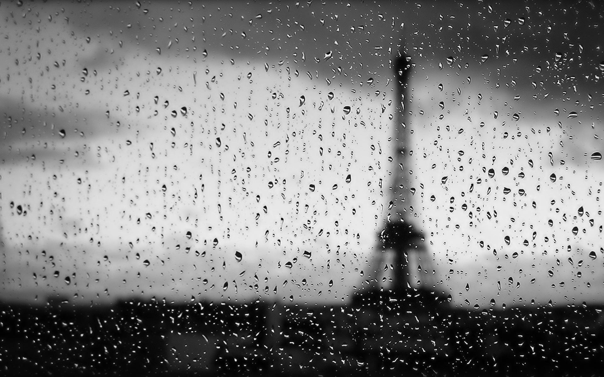 Rain HD Background Eiffel