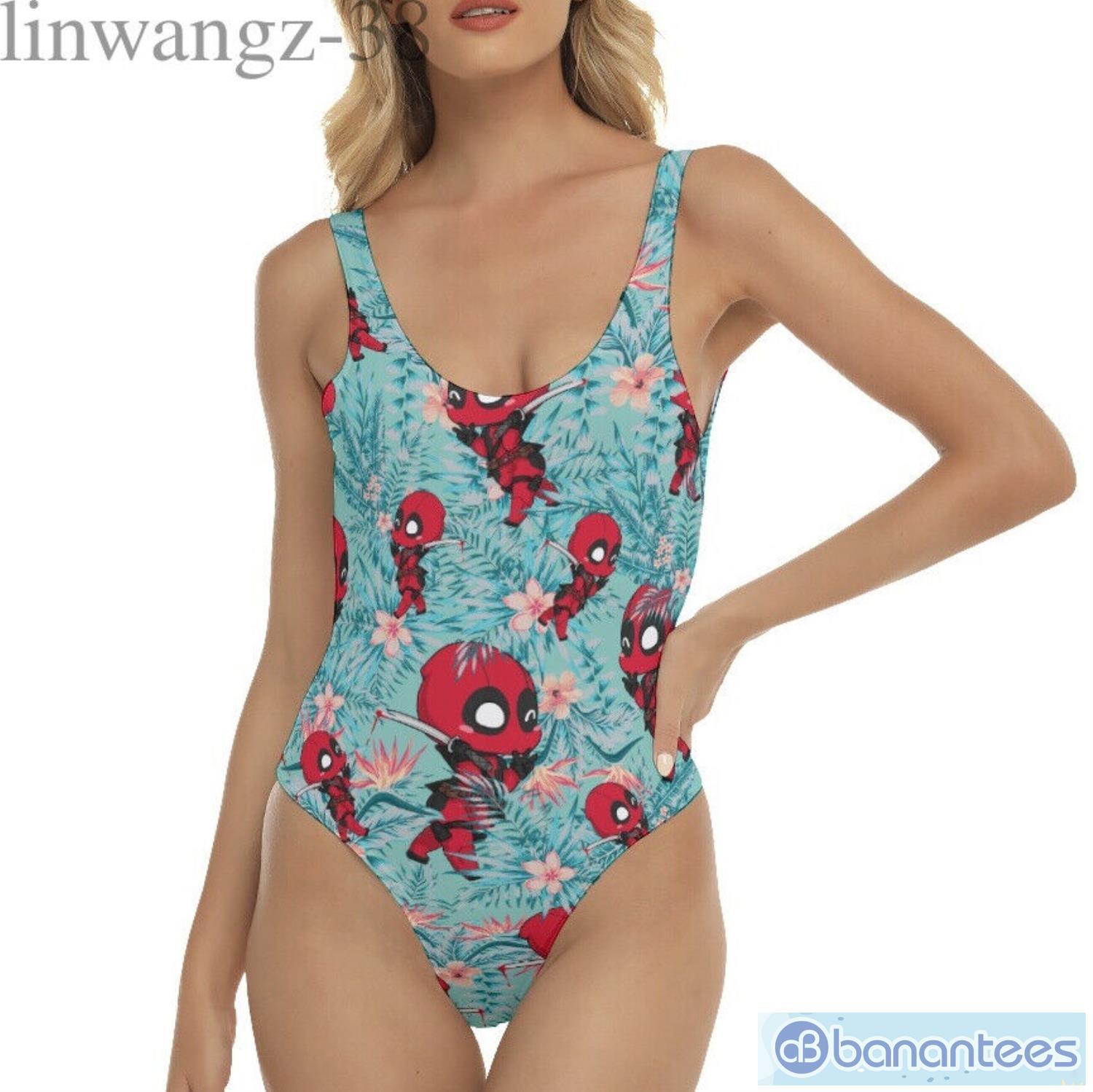 Deadpool Womens One Piece Swimsuit Gift For Women   Banantees