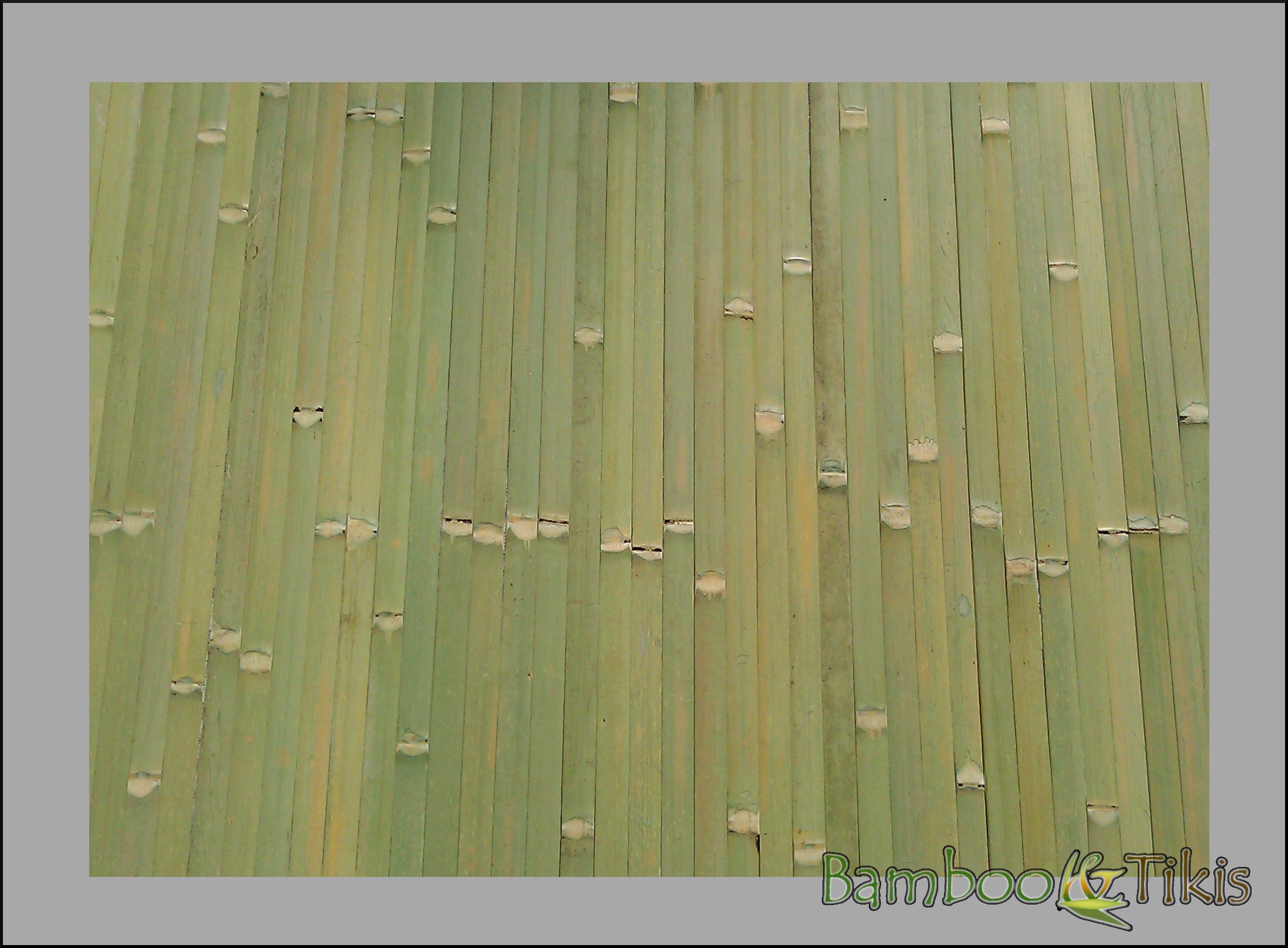 Tambour Panels Raw Green Bamboo And Tikis