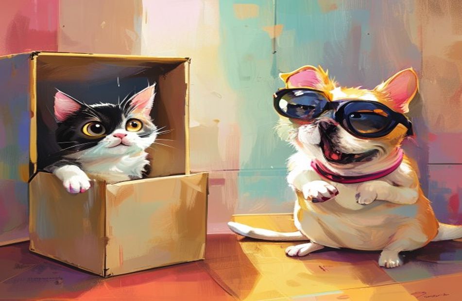 Funny Dual Screen Wallpaper