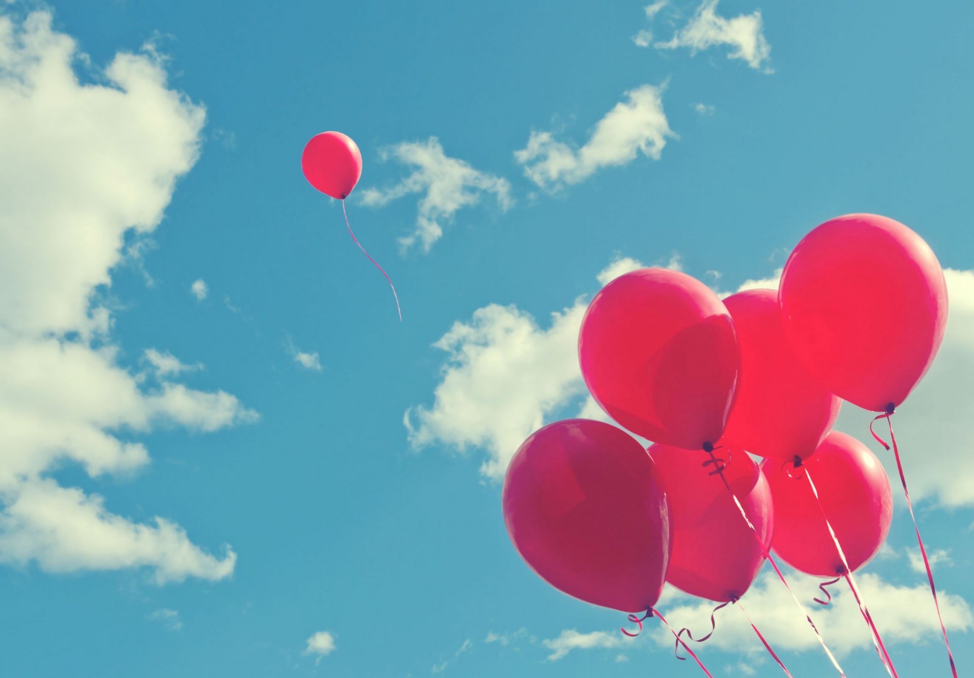 Mood Bulbs Balls Balloons Pink Sky Clouds Happiness