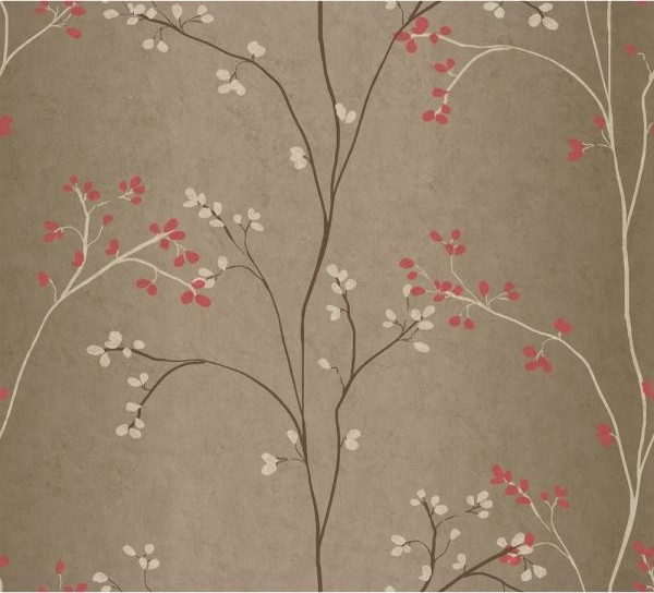 Whisper Prints Vertical Blossoms Wallpaper Modern