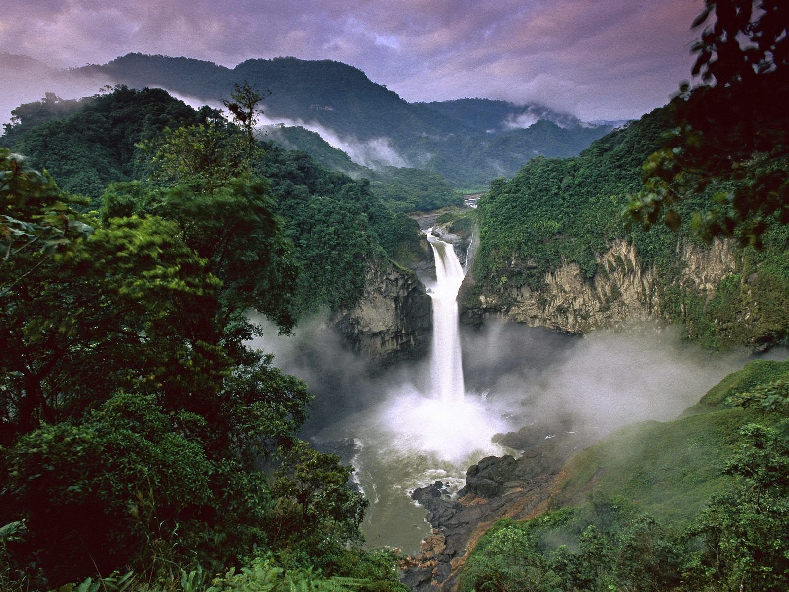 Waterfall In Yasuni National Park Ecuador Wallpaper And