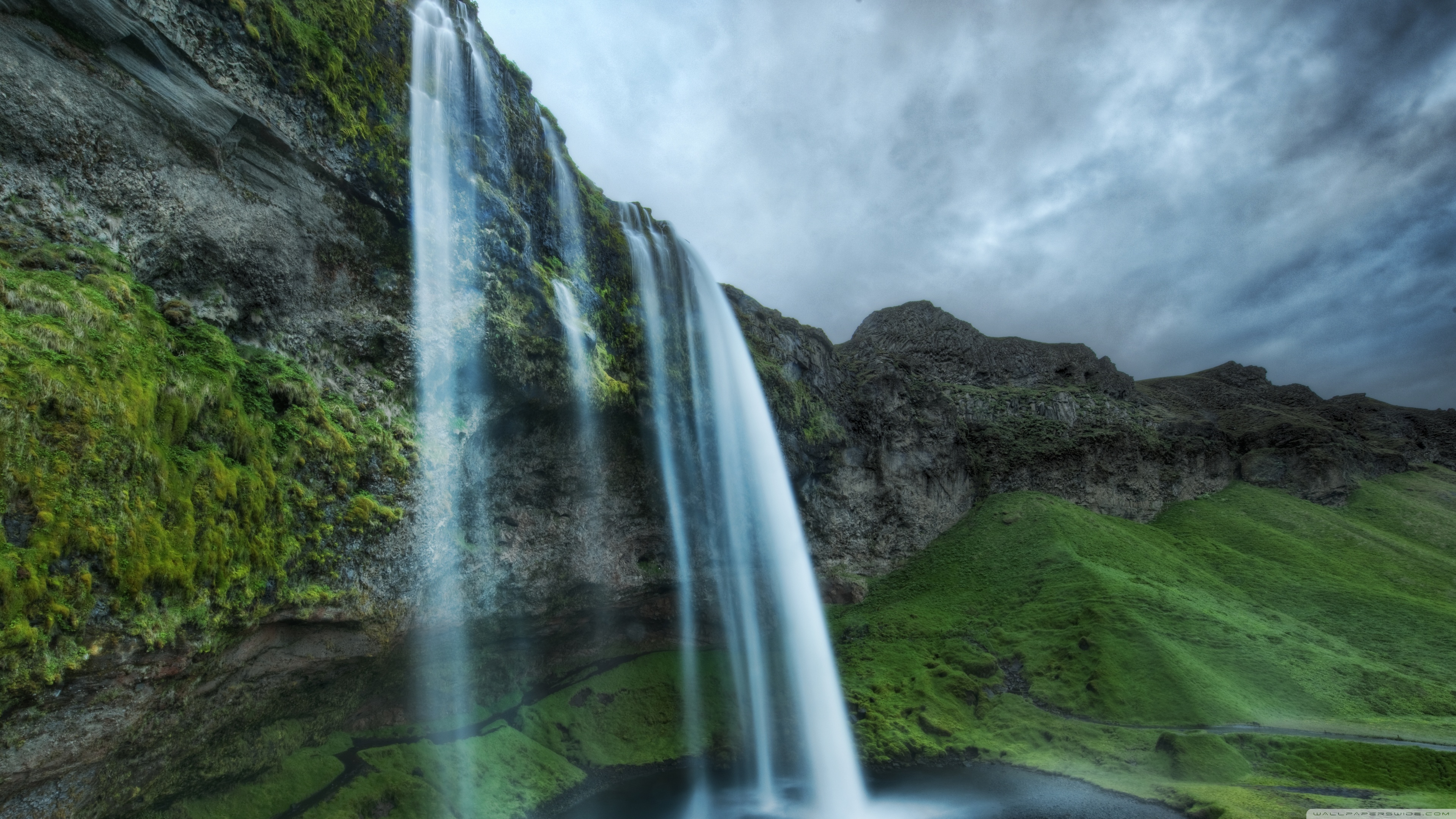 Beautiful Waterfall In Iceland 4k HD Desktop Wallpaper For