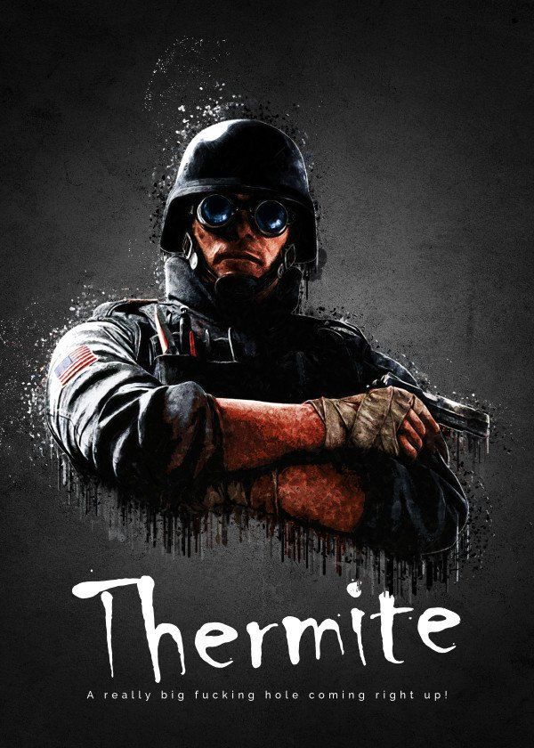 Rainbow Six Siege Characters Thermite Displate Artwork By Artist