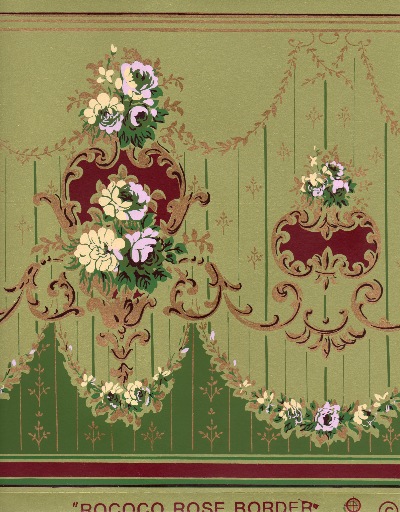 Rococo Rose Border From Victorianwallpaper