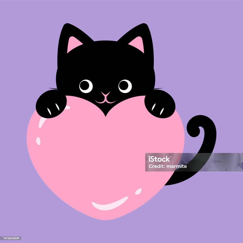 Free download Vector Background With A Black Cat And Heart For Banners ...
