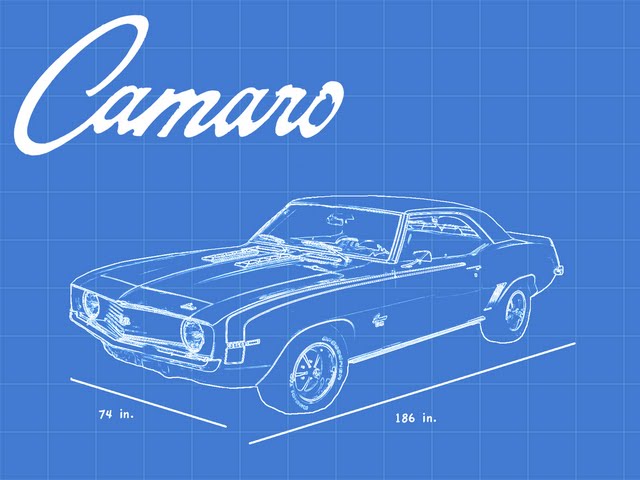 Camaro Blueprint Wallpaper Walltor