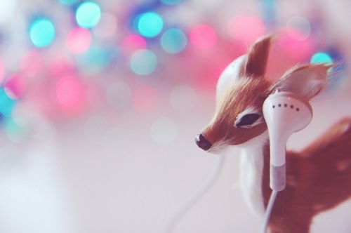 Blue Cute Music Pink Reindeer Image On Favim