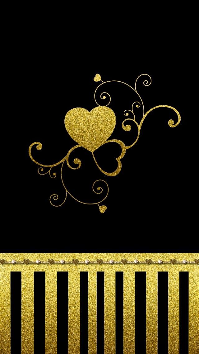 Gold Wallpaper Phone Heart