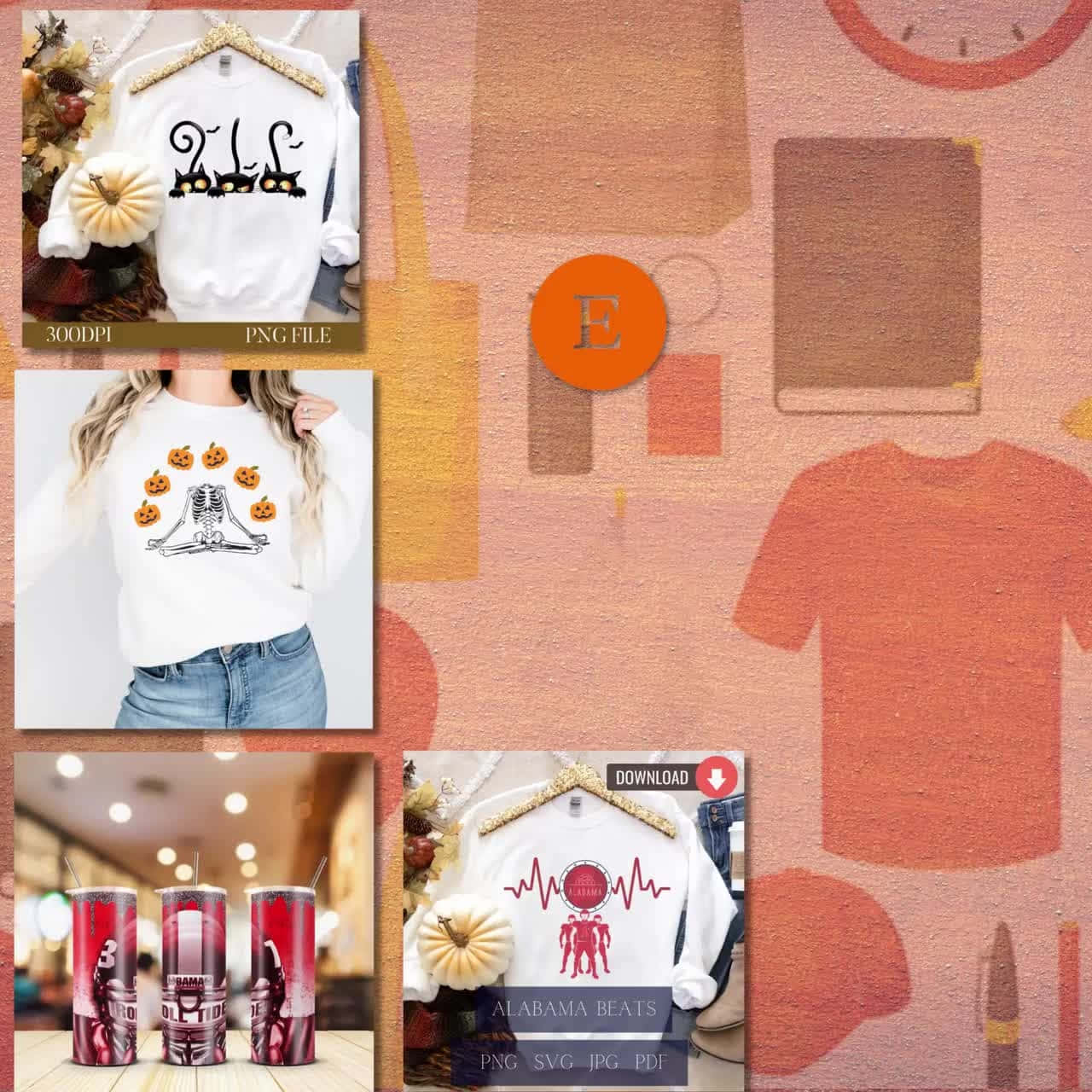 Vintage Peach Aesthetic Wallpaper