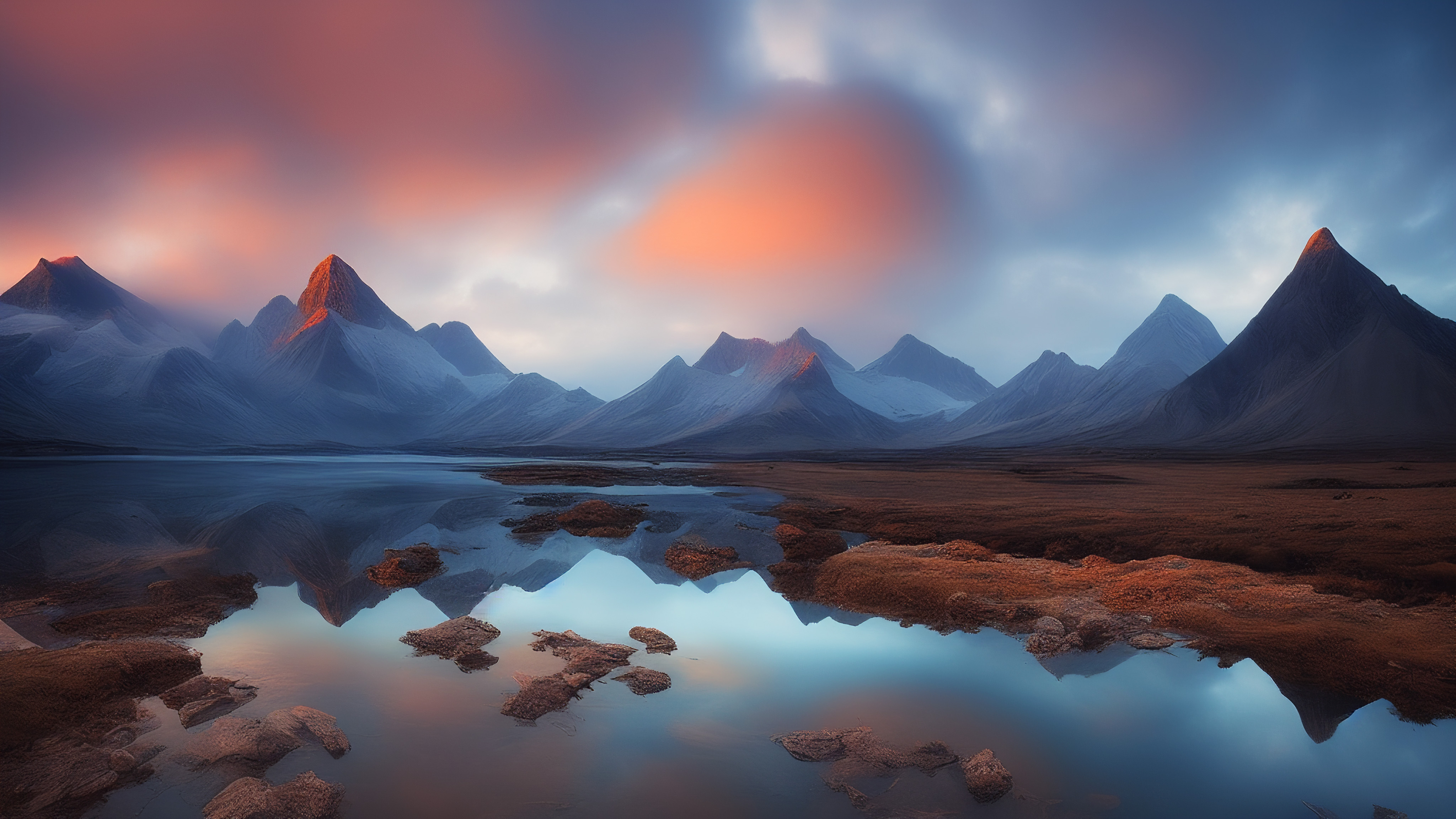 Mountains Wallpaper 4k Scenery Landscape Lake Evening