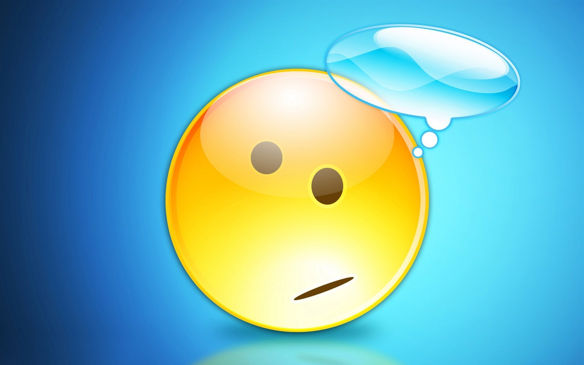 A thoughtful emoji with a thinking bubble, perfect for expressing contemplation or confusion