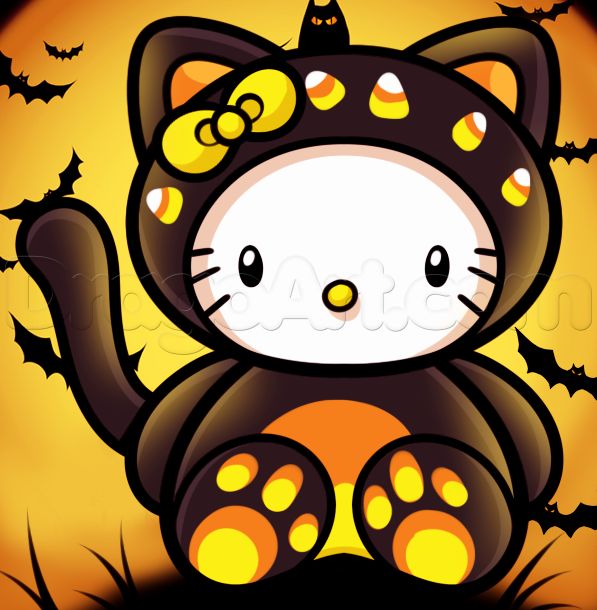 Hello Kitty Halloween Background 597px Pi