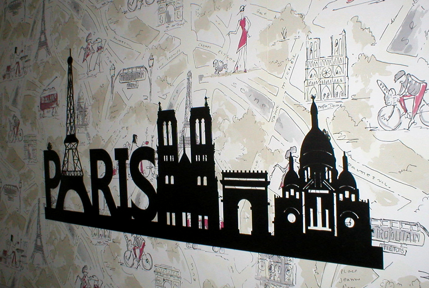 Metal Wall Hanging Paris Theme Just Too Cute