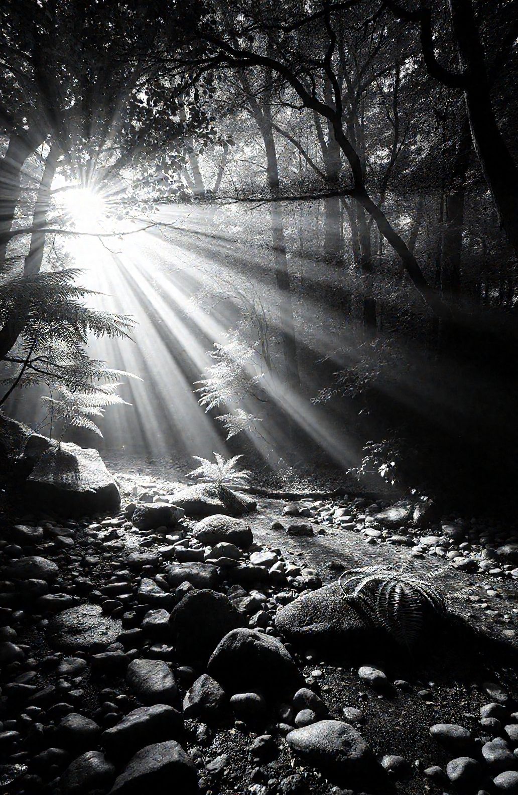 Black And White Nature Wallpaper