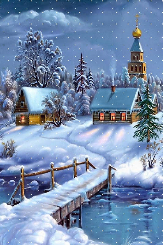 Snow And Christmas Apple iPhone Mobile Desktop Wallpaper