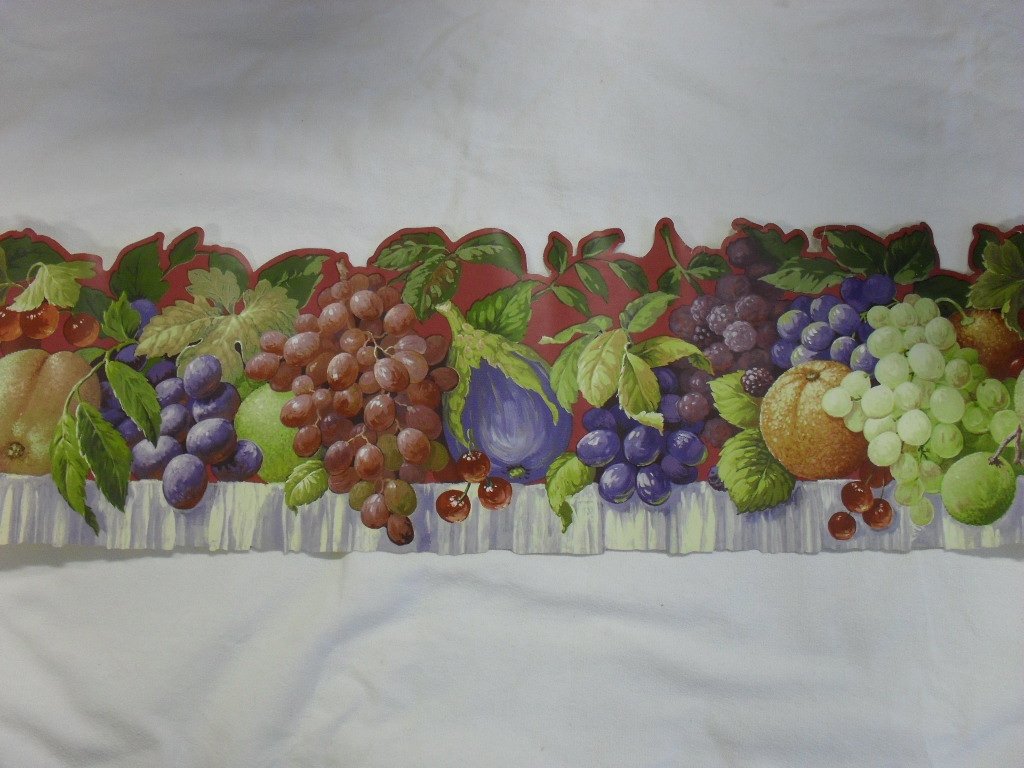 Grape Wine Theme Wallpaper Border