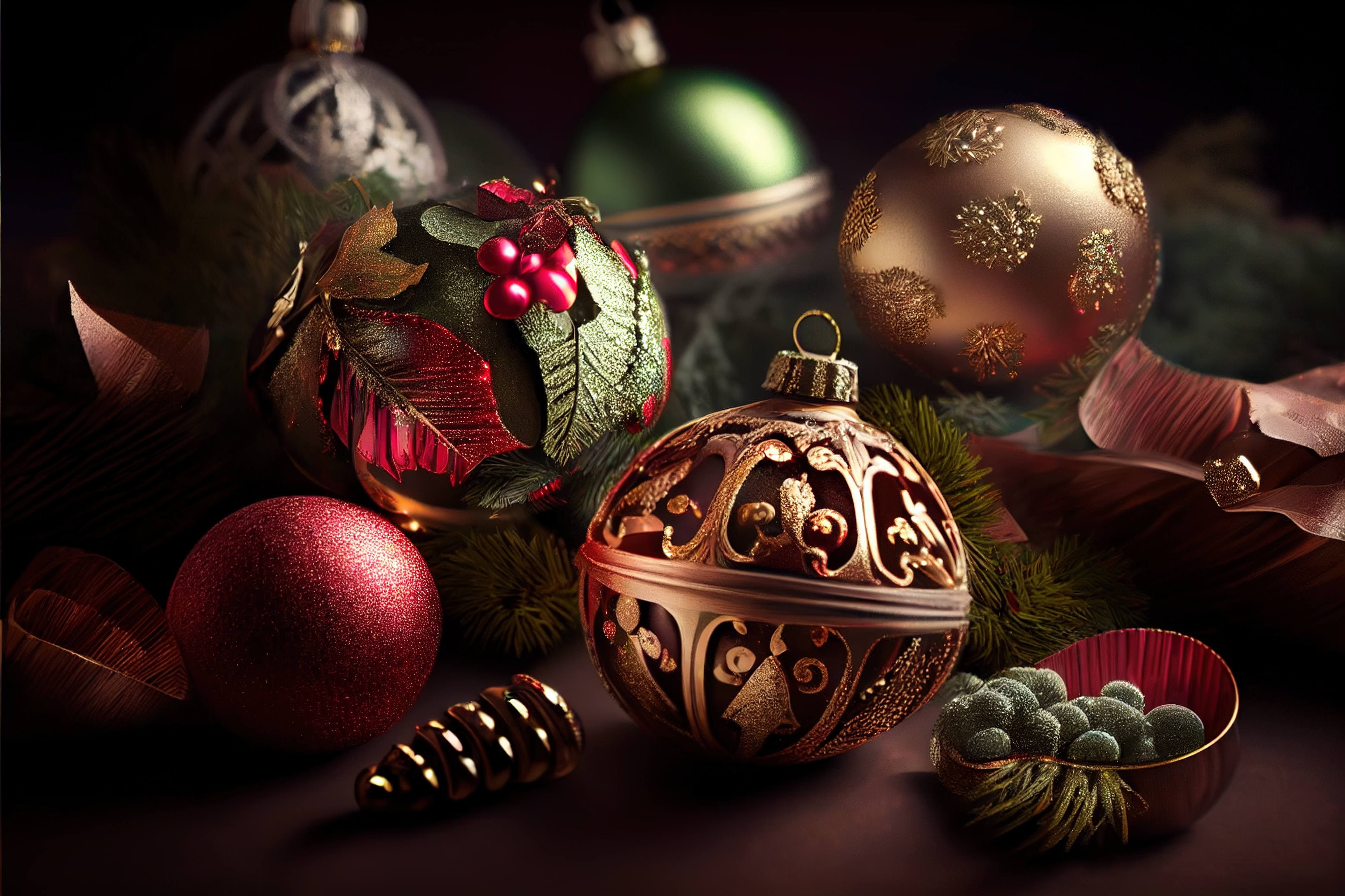 Christmas Ornaments Wallpaper